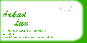 arkad lux business card